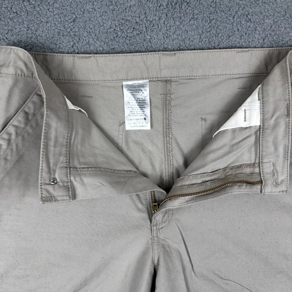 Carhartt Mens Cargo Pants 36x34 Tan Classic Carpenters Canvas Work Casual - Picture 6 of 12